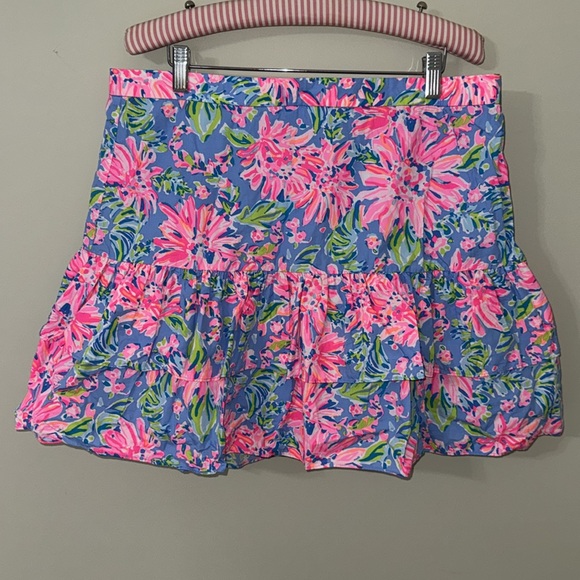 Lilly Pulitzer Ruffle Off the Shoulder Crop Top and Skirt Set - Picture 3 of 4